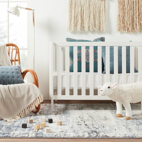 Jaipur Living Ferris Benton Frr01 Powerloomed Machinemade 70% Polypropylene 30% Polyester Shag Abstract Indoor Rug Blue, Cream 70% Polypropylene 30% Polyester Rug159364