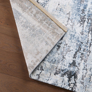 Jaipur Living Vibe by Jaipur Living Benton Abstract Semi Shag Indoor Rug with Carved Pile Texture Blue RUG148387