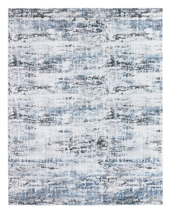 Jaipur Living Vibe by Jaipur Living Benton Abstract Semi Shag Indoor Rug with Carved Pile Texture Blue RUG148387