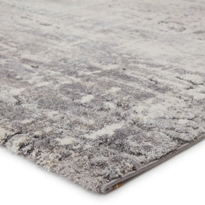 Jaipur Living Vibe by Jaipur Living Benton Abstract Semi Shag Indoor Rug with Carved Pile Texture Gray RUG148391