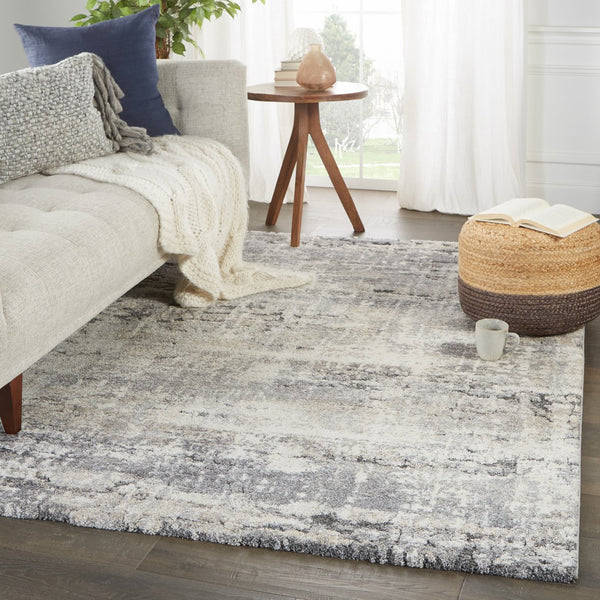 Jaipur Living Ferris Benton Frr02 Powerloomed Machinemade 70% Polypropylene 30% Polyester Shag Abstract Indoor Rug Gray, Ivory 70% Polypropylene 30% Polyester Rug161294