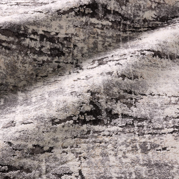 Jaipur Living Vibe by Jaipur Living Benton Abstract Semi Shag Indoor Rug with Carved Pile Texture Gray RUG148391