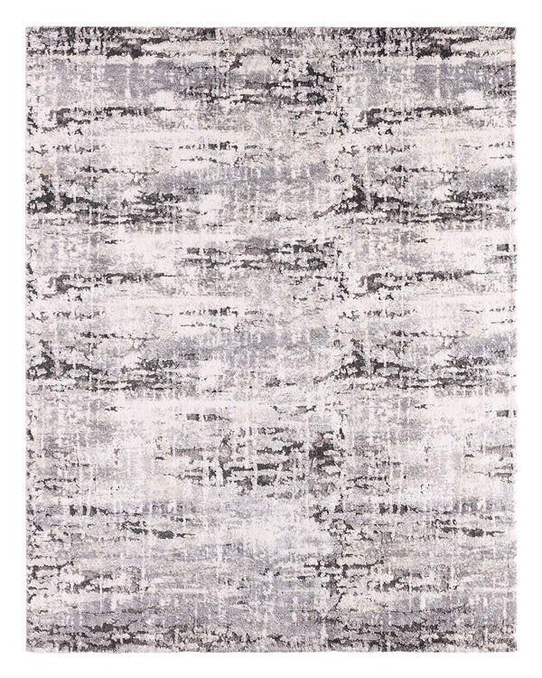Jaipur Living Vibe by Jaipur Living Benton Abstract Semi Shag Indoor Rug with Carved Pile Texture Gray RUG148391