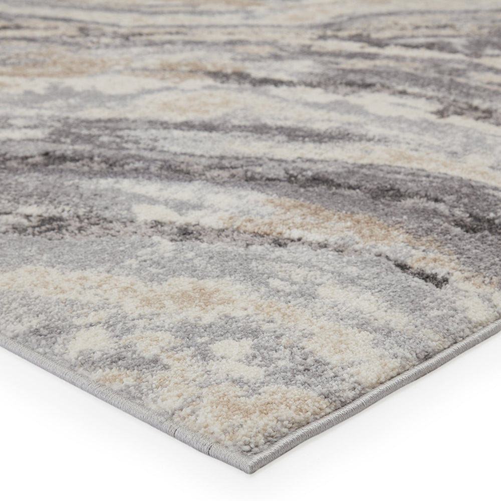 Jaipur Living Ferris Gatlin Frr05 Powerloomed Machinemade 70% Polypropylene 30% Polyester Shag Abstract Indoor Rug Gray, Cream 70% Polypropylene 30% Polyester Rug148776