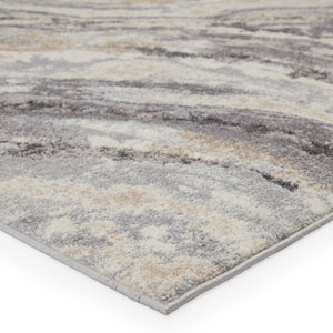Jaipur Living Ferris Gatlin Frr05 Powerloomed Machinemade 70% Polypropylene 30% Polyester Shag Abstract Indoor Rug Gray, Cream 70% Polypropylene 30% Polyester Rug148776