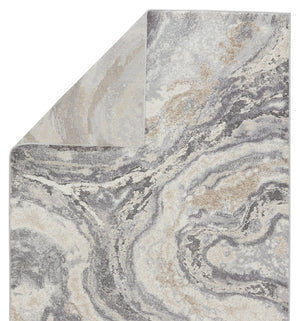 Jaipur Living Ferris Gatlin Frr05 Powerloomed Machinemade 70% Polypropylene 30% Polyester Shag Abstract Indoor Rug Gray, Cream 70% Polypropylene 30% Polyester Rug148776