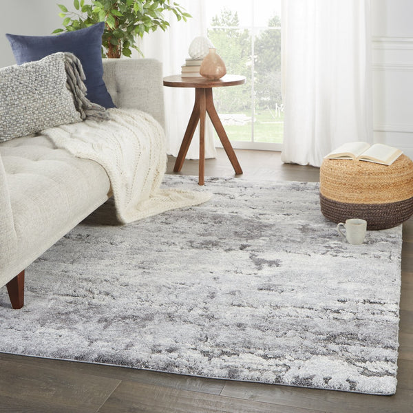 Jaipur Living Ferris Coen Frr06 Powerloomed Machinemade 70% Polypropylene 30% Polyester Shag Abstract Indoor Rug Gray, Ivory 70% Polypropylene 30% Polyester Rug148835