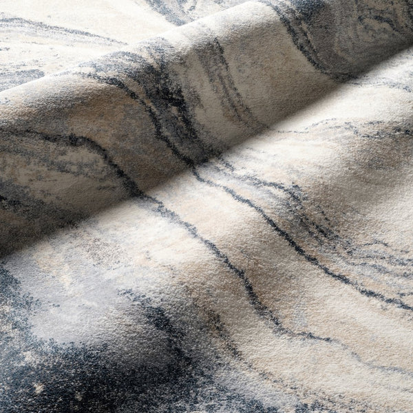 Jaipur Living Ferris Orion Frr07 Powerloomed Machinemade 70% Polypropylene 30% Polyester Shag Abstract Indoor Rug Blue, Cream 70% Polypropylene 30% Polyester Rug149959