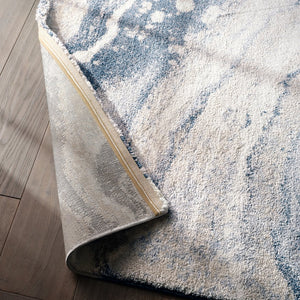 Jaipur Living Ferris Orion Frr07 Powerloomed Machinemade 70% Polypropylene 30% Polyester Shag Abstract Indoor Rug Blue, Cream 70% Polypropylene 30% Polyester Rug149959