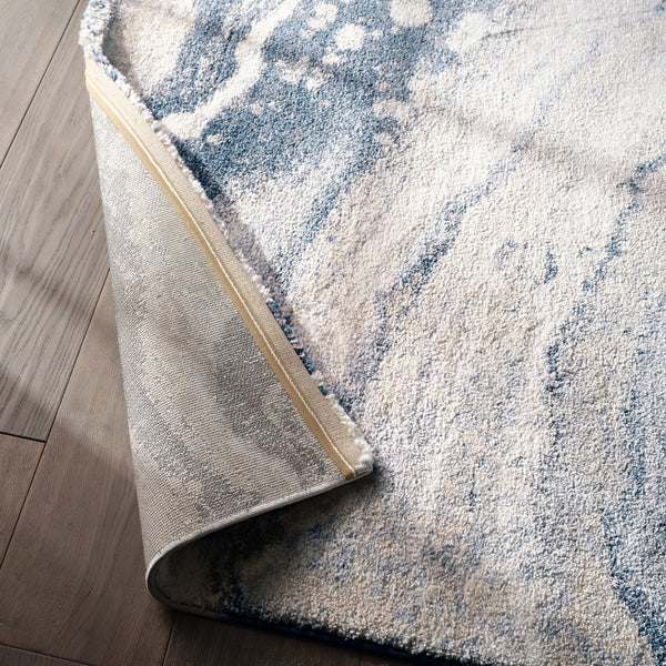 Jaipur Living Ferris Orion Frr07 Powerloomed Machinemade 70% Polypropylene 30% Polyester Shag Abstract Indoor Rug Blue, Cream 70% Polypropylene 30% Polyester Rug149959