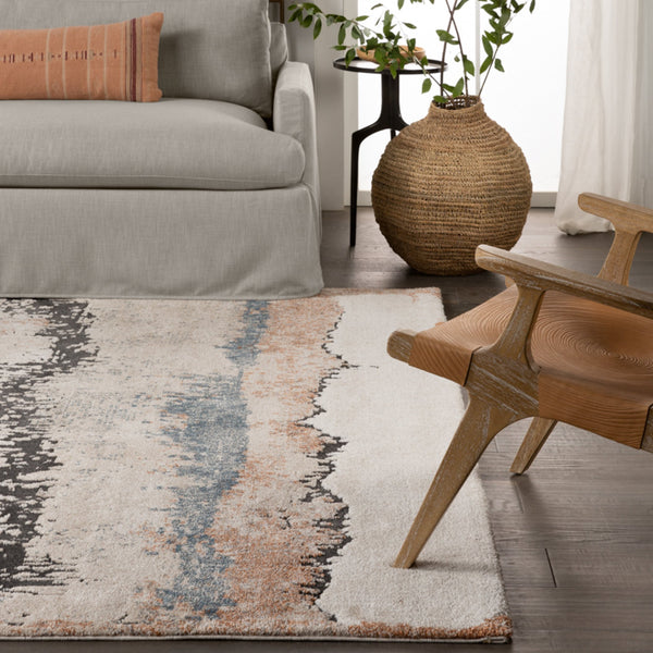 Jaipur Living Ferris Sobia Frr09 Powerloomed Machinemade 70% Polypropylene 30% Polyester Shag Abstract Indoor Rug Cream, Blue 70% Polypropylene 30% Polyester Rug154782