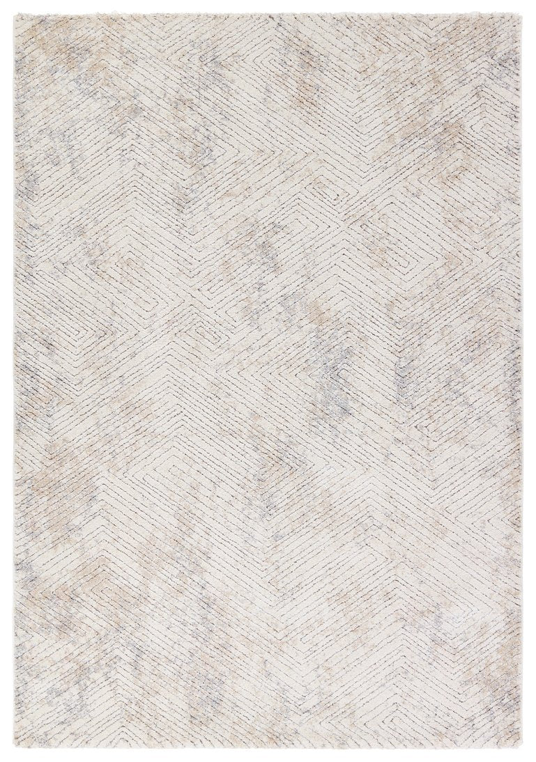 Jaipur Living Ferris Natrix Frr13 Powerloomed Machinemade 70% Polypropylene 30% Polyester Shag Geometric Indoor Rug Ivory, Gray 70% Polypropylene 30% Polyester Rug158844