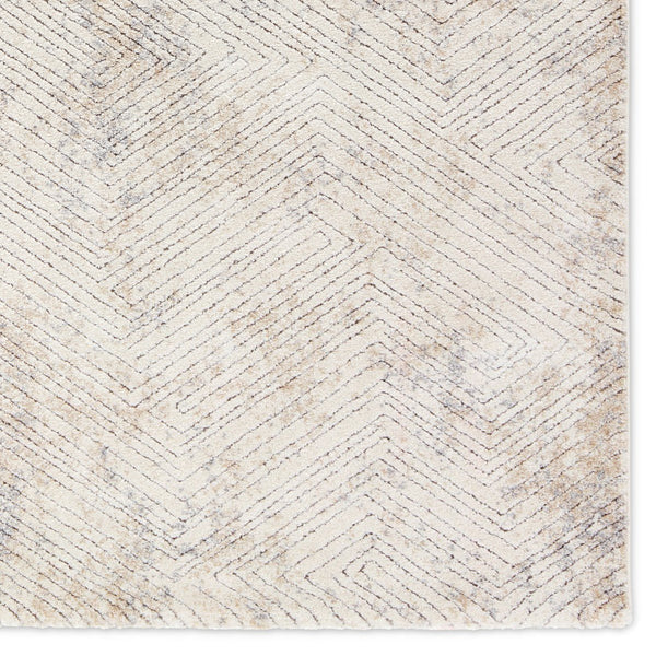 Jaipur Living Ferris Natrix Frr13 Powerloomed Machinemade 70% Polypropylene 30% Polyester Shag Geometric Indoor Rug Ivory, Gray 70% Polypropylene 30% Polyester Rug158844