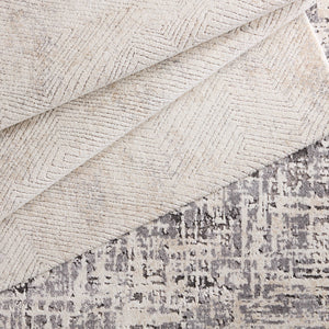 Jaipur Living Ferris Natrix Frr13 Powerloomed Machinemade 70% Polypropylene 30% Polyester Shag Geometric Indoor Rug Ivory, Gray 70% Polypropylene 30% Polyester Rug158844