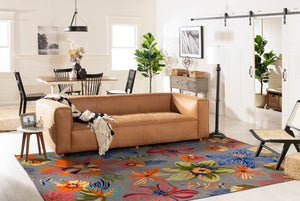 Safavieh Four Seasons 468c Grey Orange Grey ,Orange Polyproplene Pile Frs468c-8