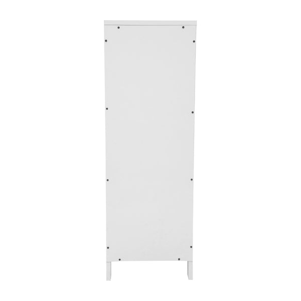 English Elm Dune Farmhouse Bathroom Storage Organizer with Removable Drawers and Open Shelf for Smart Style White FS-BATH-4-WH-GG