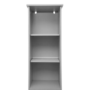 English Elm Vega Freestanding Linen Tower Cabinet for Stylish Bathroom Storage with Adjustable Shelves & Magnetic Door Gray FS-VEGA-BATH-2-GY-GG