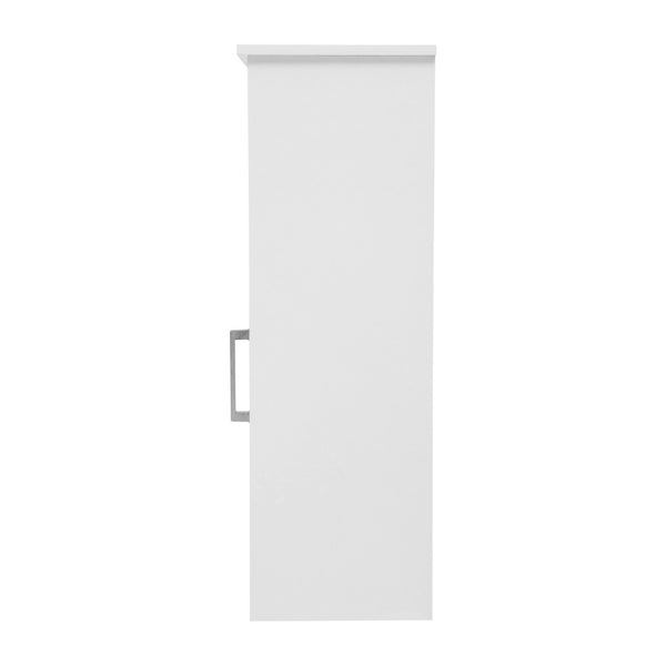 English Elm Vega Bathroom Storage Cabinet Organizer with Magnetic Door, Adjustable Shelves for Stylish Space-Saving White FS-VEGA-BATH-3-WH-GG