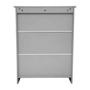 English Elm Vega Bathroom Storage Cabinet Organizer with Magnetic Doors, Adjustable Shelf, and Open Display Top Gray FS-VEGA-BATH-4-GY-GG