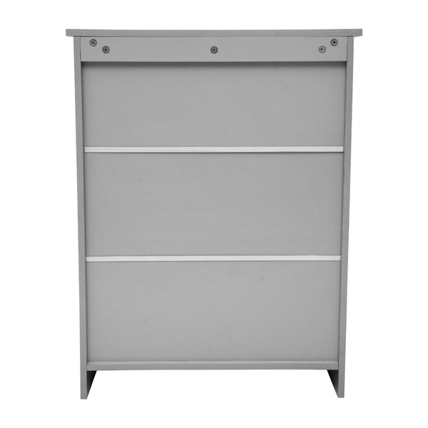 English Elm Vega Bathroom Storage Cabinet Organizer with Magnetic Doors, Adjustable Shelf, and Open Display Top Gray FS-VEGA-BATH-4-GY-GG