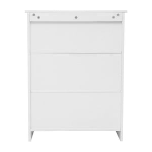 English Elm Vega Bathroom Storage Cabinet Organizer with Magnetic Doors, Adjustable Shelf, and Open Display Top White FS-VEGA-BATH-4-WH-GG