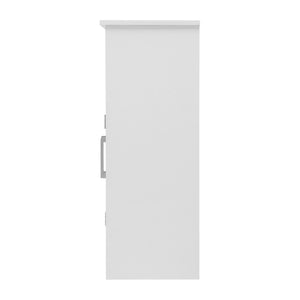 English Elm Vega Bathroom Storage Cabinet Organizer with Magnetic Doors, Adjustable Shelf, and Open Display Top White FS-VEGA-BATH-4-WH-GG