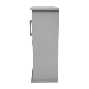 English Elm Vega Wall-Mounted Bathroom Medicine Cabinet with Magnetic Doors, Adjustable Shelf, and Open Storage Gray FS-VEGA-BATH-5-GY-GG