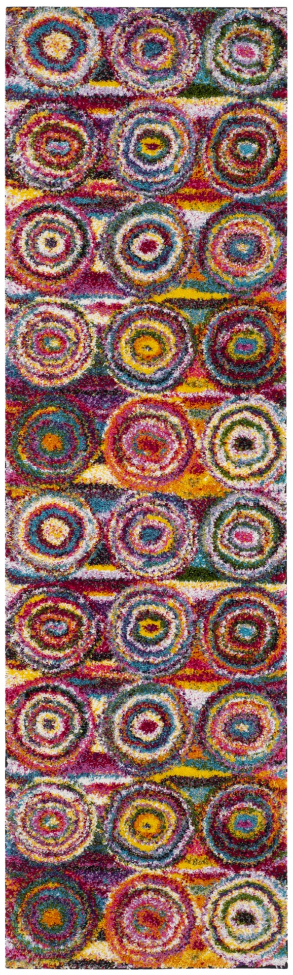 Safavieh Fiesta Shag Artistry Area Rug – Vibrant, Durable Design For Hallways And Bohemian Decor Transformations Multi Polypropylene Pile Fsg359m-214