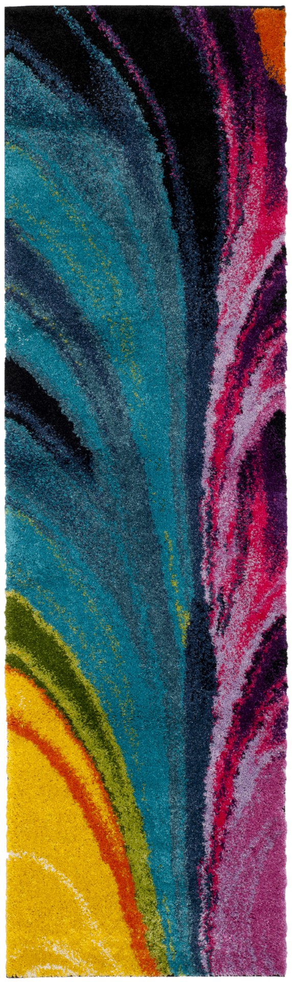 Safavieh Fiesta Shag Area Rug – Vibrant Colorful Design For Cozy Comfort In Modern Home Decor Style Multi Polypropylene Pile Fsg372m-4sq