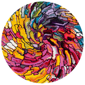 Safavieh Fiesta Shag Area Rug - Vibrant Turkish Design With Plush Pile, Perfect For Modern Living Spaces Multi Polypropylene Pile Fsg373m-4r