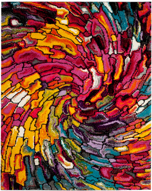 Safavieh Fiesta Shag Area Rug - Vibrant Turkish Design With Plush Pile, Perfect For Modern Living Spaces Multi Polypropylene Pile Fsg373m-4r