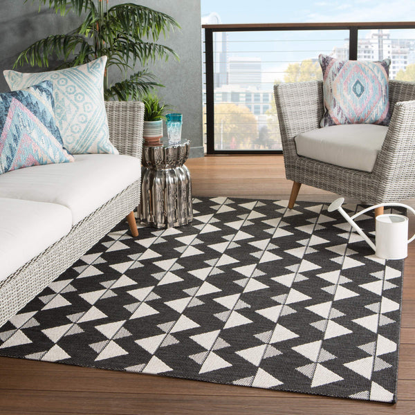 Jaipur Living Jaipur Living Zemira Flatweave Geometric Rug Indoor Outdoor Polypropylene Entryway Accent 4'X5'7" RUG145514