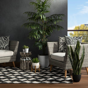 Jaipur Living Jaipur Living Zemira Flatweave Geometric Rug Indoor Outdoor Polypropylene Entryway Accent 4'X5'7" RUG145514