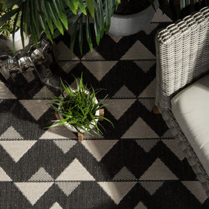Jaipur Living Jaipur Living Zemira Flatweave Geometric Rug Indoor Outdoor Polypropylene Entryway Accent 4'X5'7" RUG145514