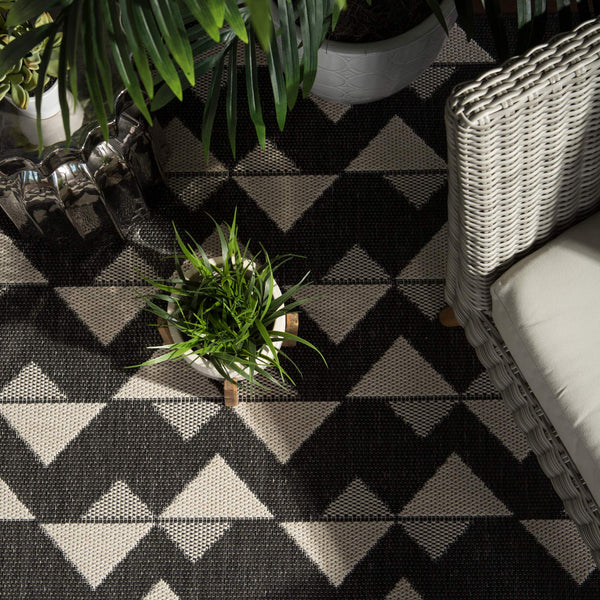 Jaipur Living Jaipur Living Zemira Flatweave Geometric Rug Indoor Outdoor Polypropylene Entryway Accent 4'X5'7" RUG145514