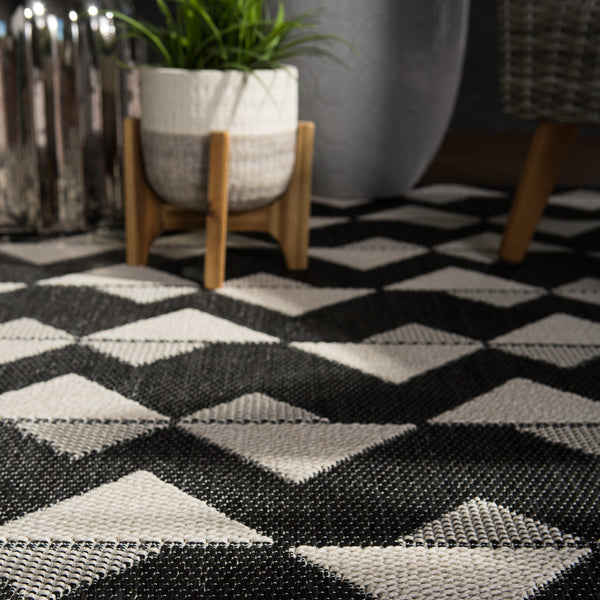 Jaipur Living Jaipur Living Zemira Flatweave Geometric Rug Indoor Outdoor Polypropylene Entryway Accent 4'X5'7" RUG145514