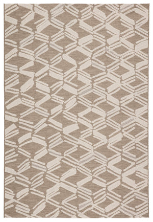 Jaipur Living Jaipur Living Caelum Flatweave Trellis Polypropylene Rug for Indoor Outdoor Spaces Beige 4'X5'7" RUG145519