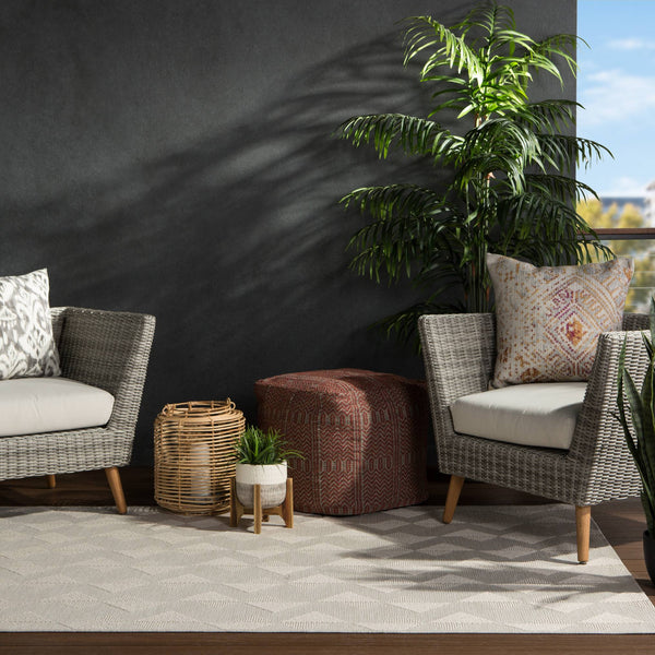 Jaipur Living Jaipur Living Zemira Flatweave Geometric Polypropylene Rug for Indoor Outdoor Spaces 4' X 5'7" RUG145529