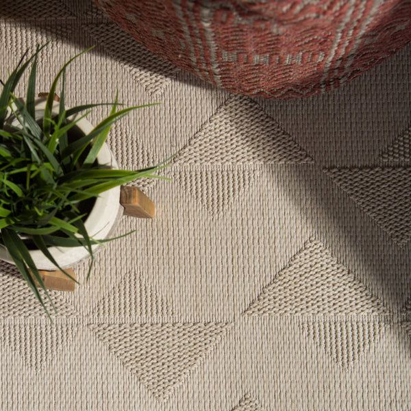 Jaipur Living Jaipur Living Zemira Flatweave Geometric Polypropylene Rug for Indoor Outdoor Spaces 4' X 5'7" RUG145529