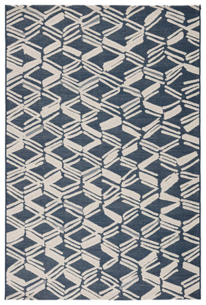 Jaipur Living Jaipur Living Caelum Flatweave Trellis Polypropylene Rug for Indoor Outdoor Spaces Navy 7'10"X10'10" RUG146082