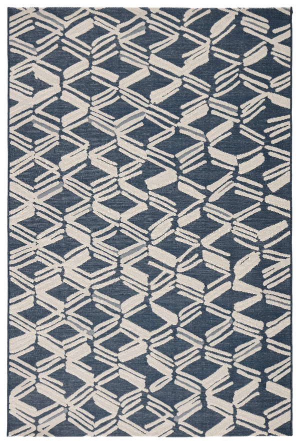 Jaipur Living Jaipur Living Caelum Flatweave Trellis Polypropylene Rug for Indoor Outdoor Spaces Navy 7'10"X10'10" RUG146082
