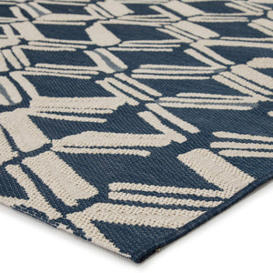 Jaipur Living Jaipur Living Caelum Flatweave Trellis Polypropylene Rug for Indoor Outdoor Spaces Navy 7'10"X10'10" RUG146082