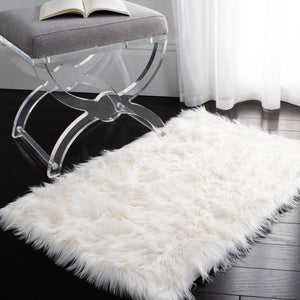 Safavieh Faux Ivory Shag Runner 2X8 Ft – Plush 2.375" Pile, Japanese Acrylic, Flokati-Inspired Luxury Rug For Hallways FSS235A-280