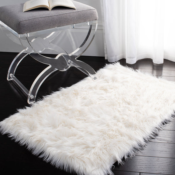 Safavieh Faux Ivory Shag Runner 2X8 Ft – Plush 2.375" Pile, Japanese Acrylic, Flokati-Inspired Luxury Rug For Hallways FSS235A-280