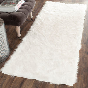 Safavieh Faux Ivory Shag Runner 2X8 Ft – Plush 2.375" Pile, Japanese Acrylic, Flokati-Inspired Luxury Rug For Hallways FSS235A-280