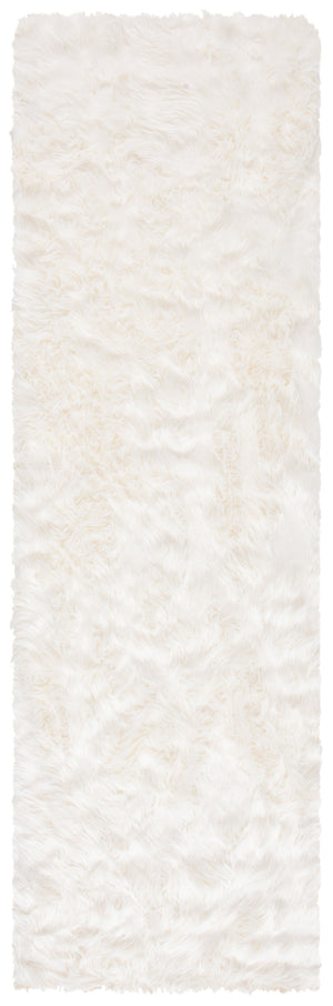 Safavieh Faux Ivory Shag Runner 2X8 Ft – Plush 2.375" Pile, Japanese Acrylic, Flokati-Inspired Luxury Rug For Hallways FSS235A-280