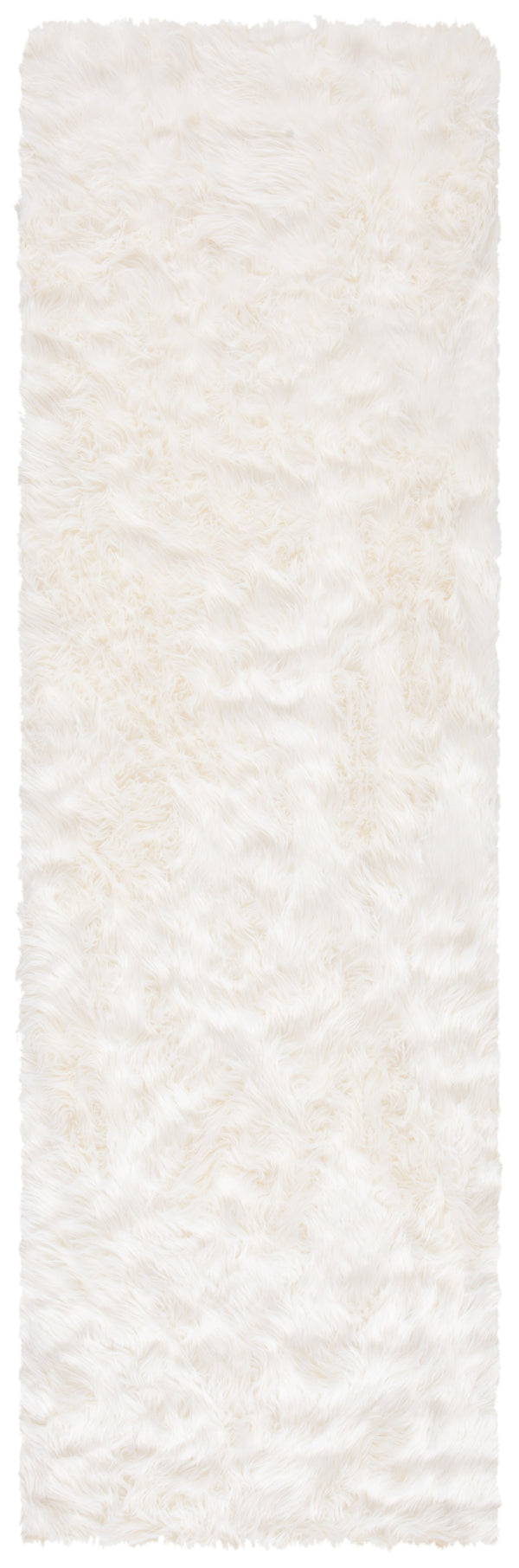 Safavieh Faux Ivory Shag Runner 2X8 Ft – Plush 2.375" Pile, Japanese Acrylic, Flokati-Inspired Luxury Rug For Hallways FSS235A-280