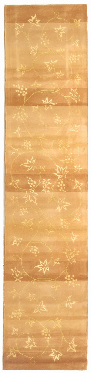 Safavieh French Tapis 231a Stripe Vine - Luxurious Hand-tufted Botanical Runner Rug For Elegant Home Decor Assorted Silk And Wool Ft231a-212