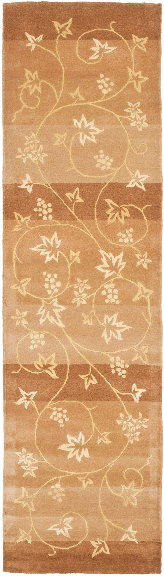Safavieh French Tapis 231a Stripe Vine - Luxurious Hand-tufted Botanical Runner Rug For Elegant Home Decor Assorted Silk And Wool Ft231a-212