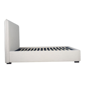 Lh Imports Allure Storage Queen Bed - Maya Oatmeal: Elegant Design With Ample Storage For Stylish Home Decor Beige Wood,Metal,Polyester,Linen,Gas Lift,Pu Foam,Polyester Fiber Fth032q